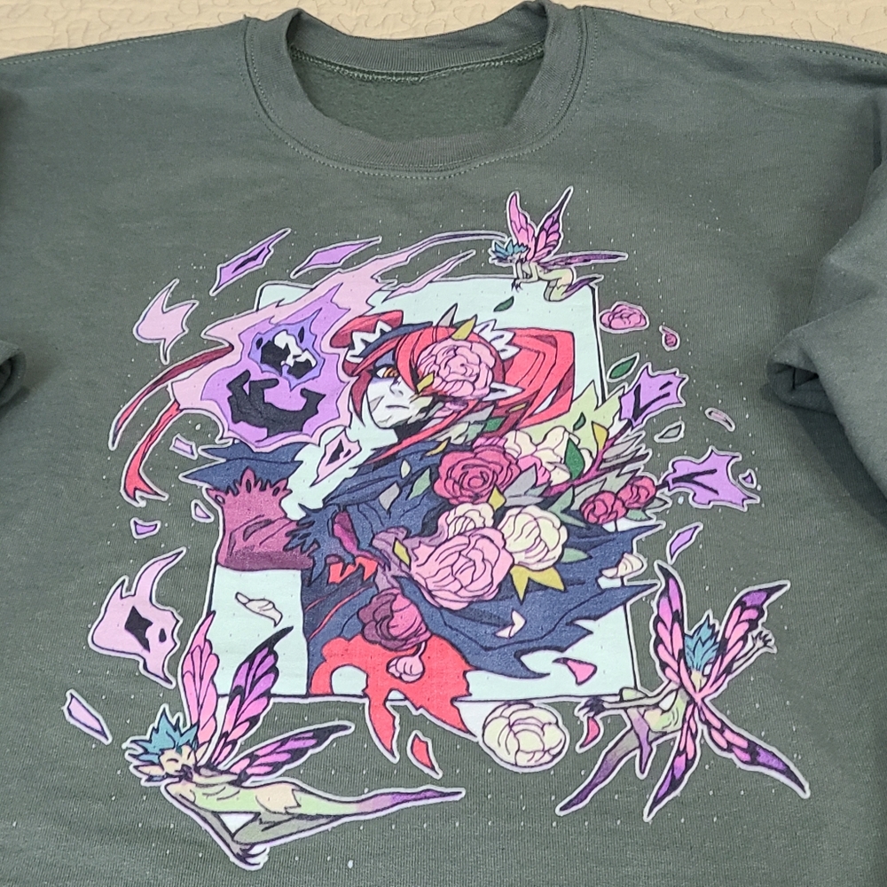 Demon Slayer Akaza Anime crew neck sweatshirt size XL